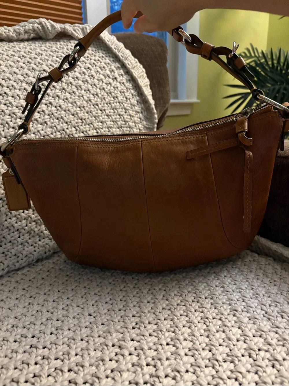 Coach Soho Hobo Bag Cognac Brown Glove Leather Shoulder Bag Style 12683